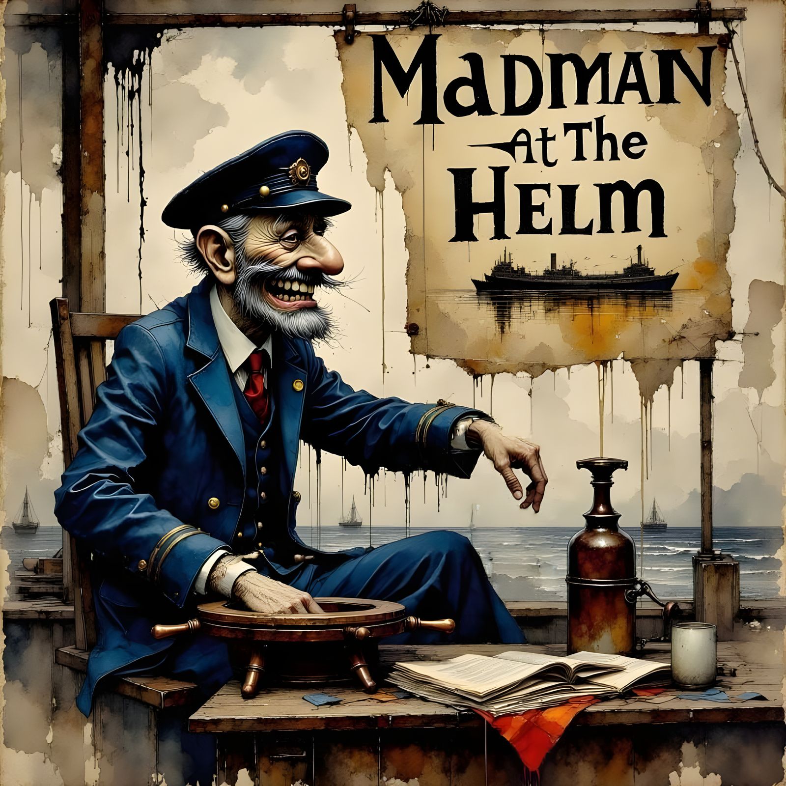 Dark Fantasy Warrior with Broken Sword