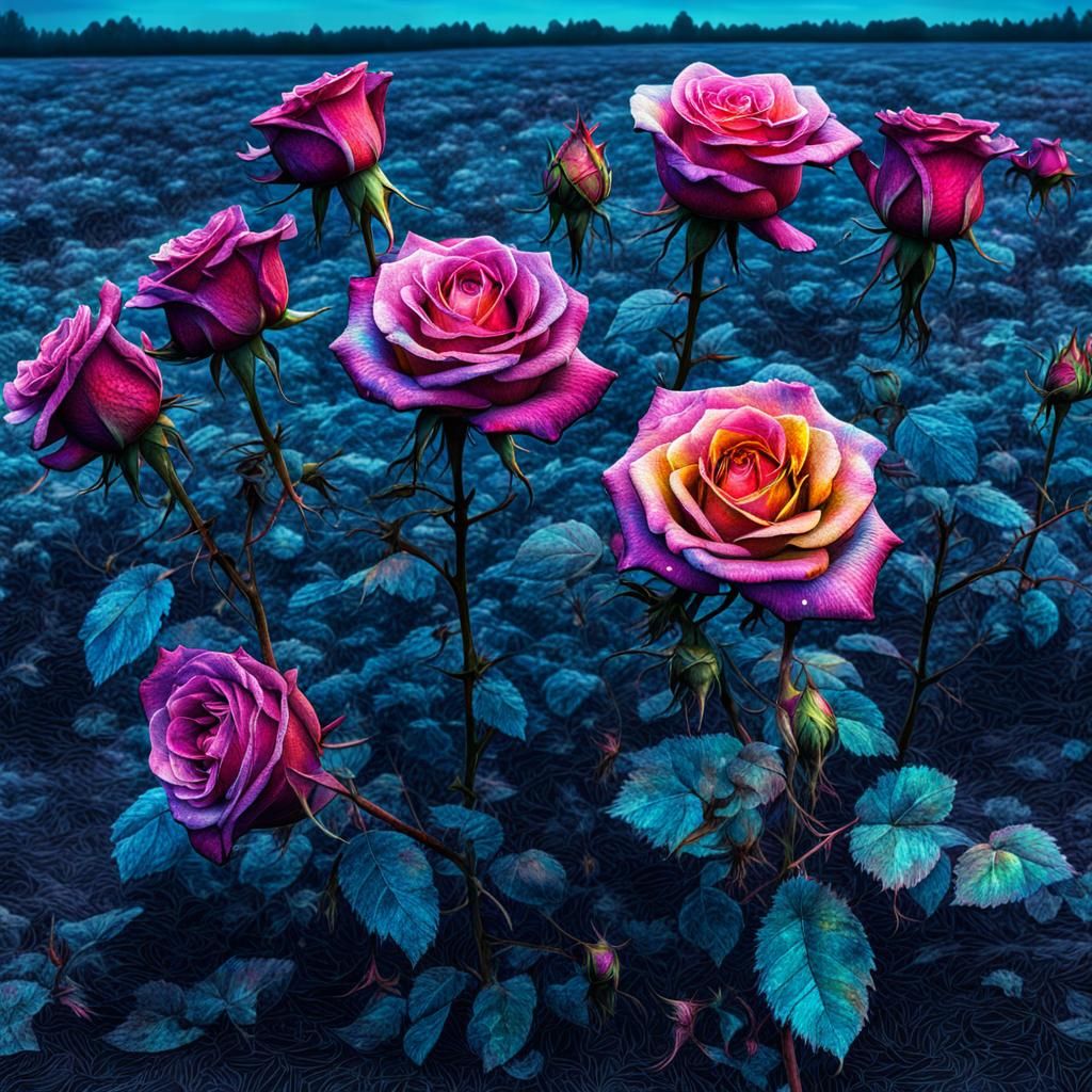 Roses on a Field