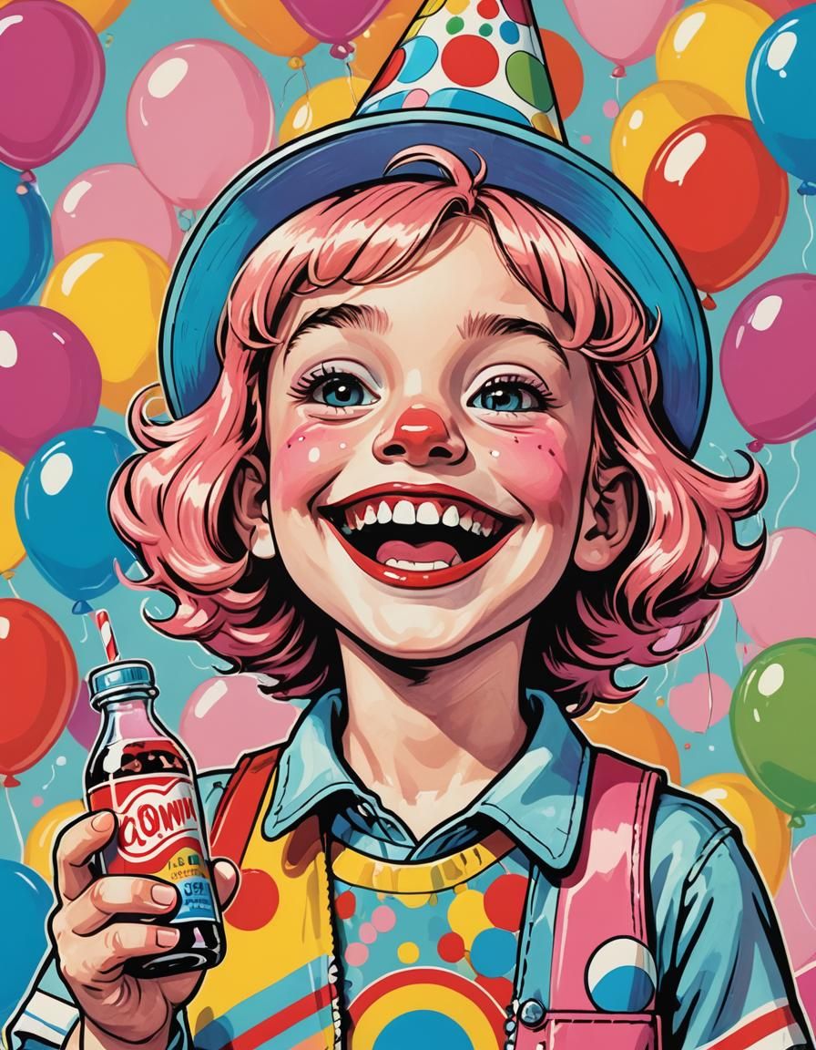 Retro Soda Pop Ad in Pop Art Style