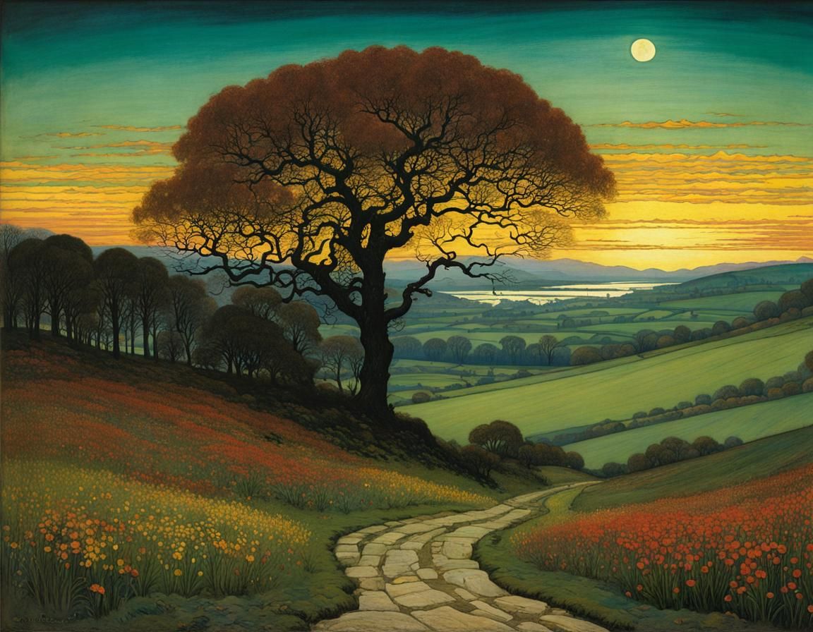 Surreal Forest Landscape Art