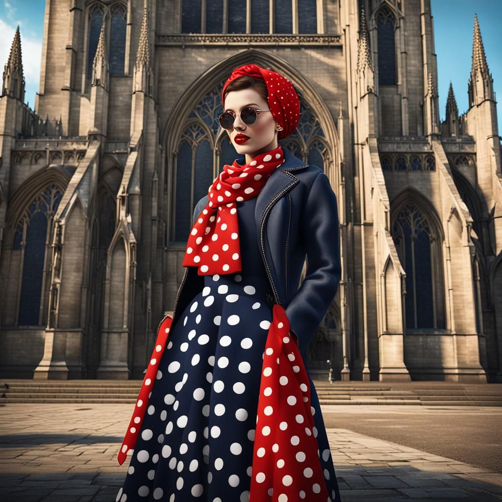 Rockabilly Girl at Beverley Minster: Detailed Matte Painting