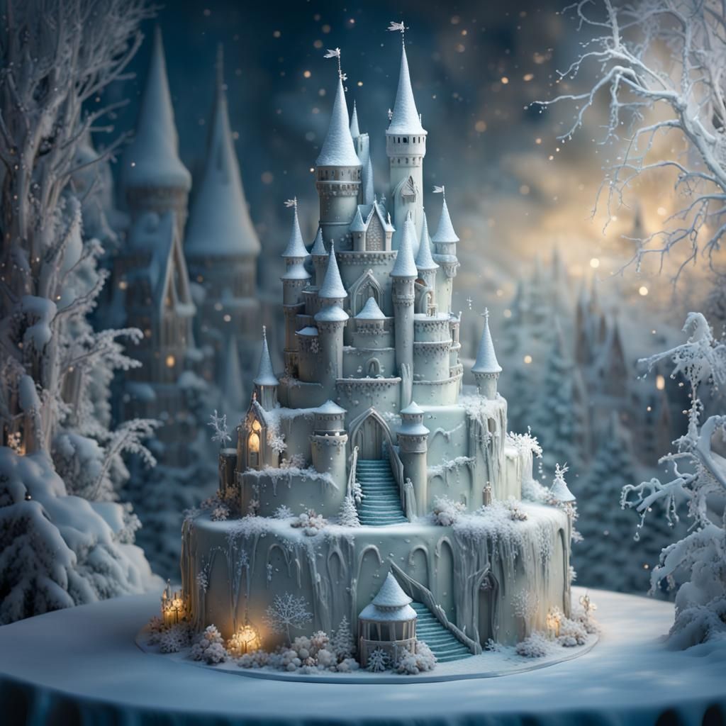 Frozen Fairytale Cake Castle Confection Sculpture