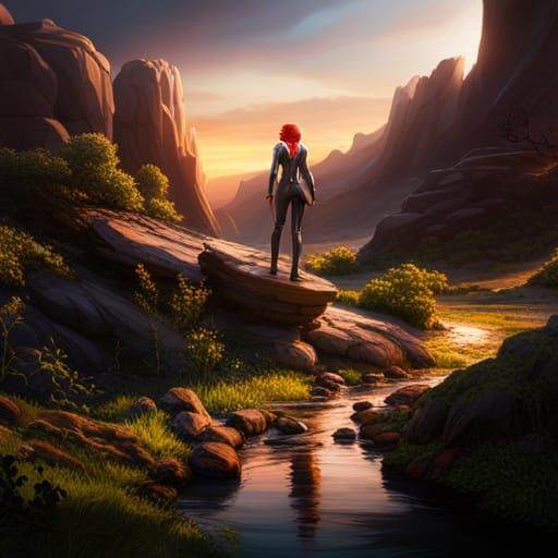 Black Widow Fantasy Concept Art in 8K