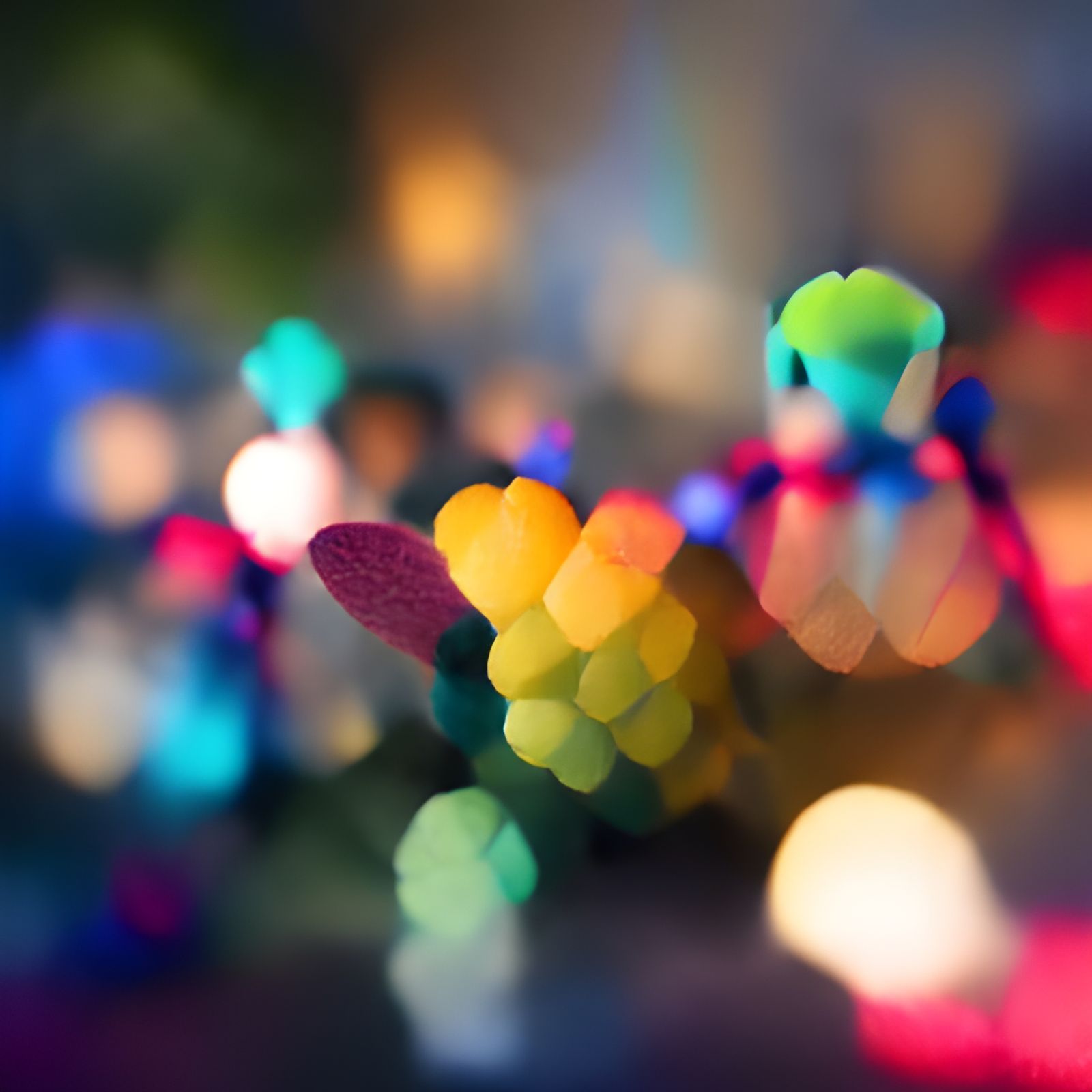 Colorful Bokeh Light Display