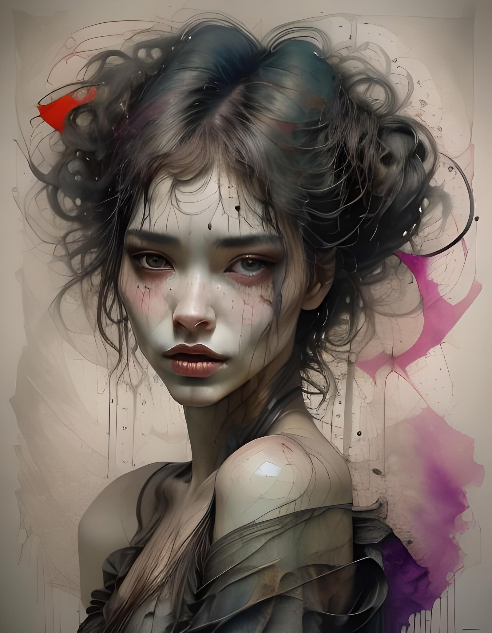 Vibrant Pop Art Portrait of a Woman