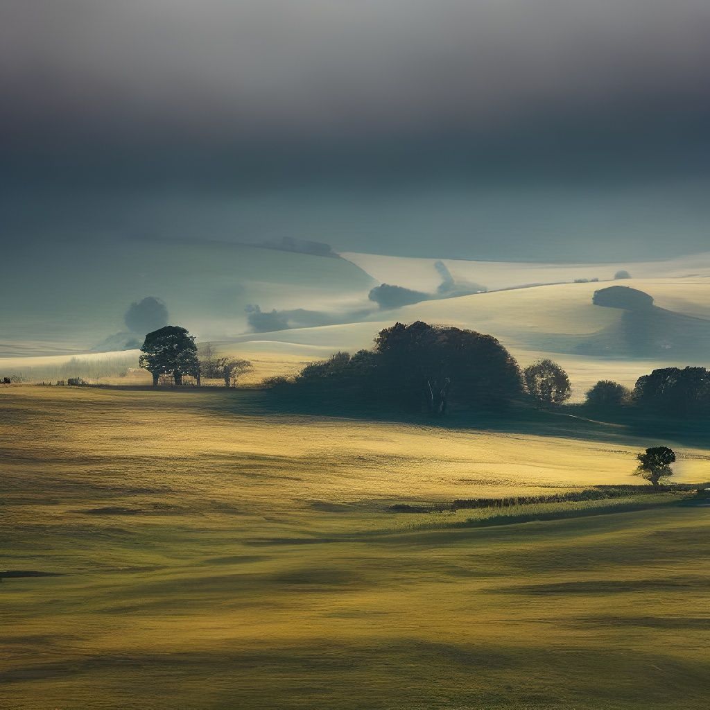 Breathtaking Malvern Hills Landscape in Hyperrealistic Style