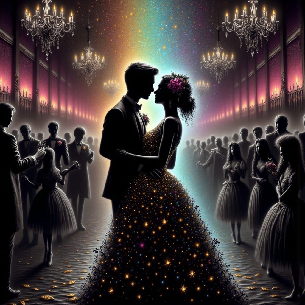 Gothic Ballroom Prom with Undead Teens