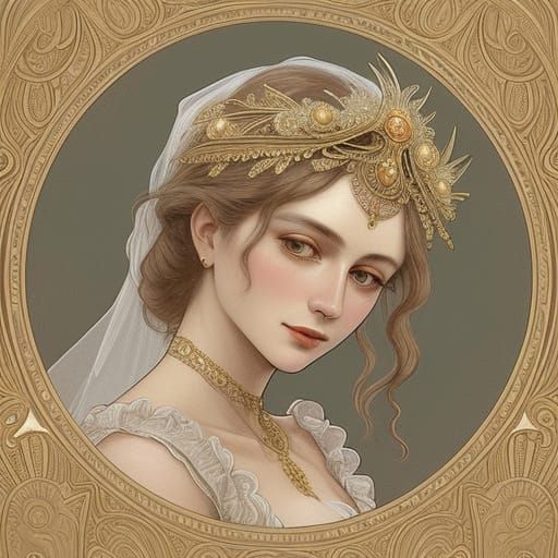 Antique French Wedding Globe in Art Nouveau Style