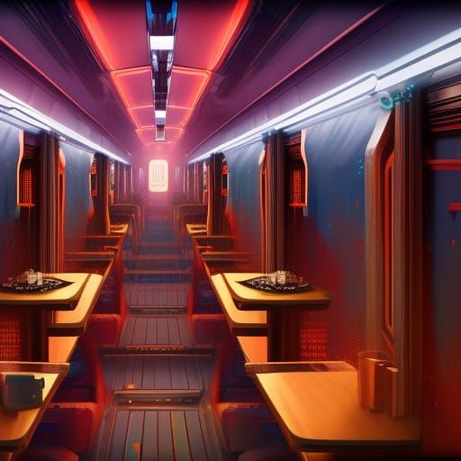 Cyberpunk Train Car: Sapphire Urban Decay