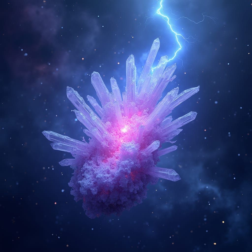 Mystical Cosmic Energy Entity in Futuristic Style