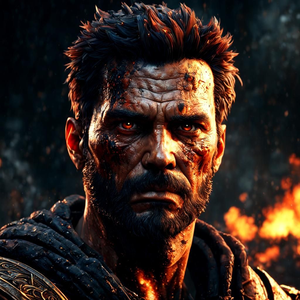 Firey portrait