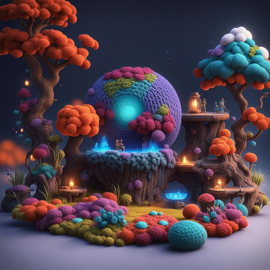 Detailed Matte Painting of Crafting Projects