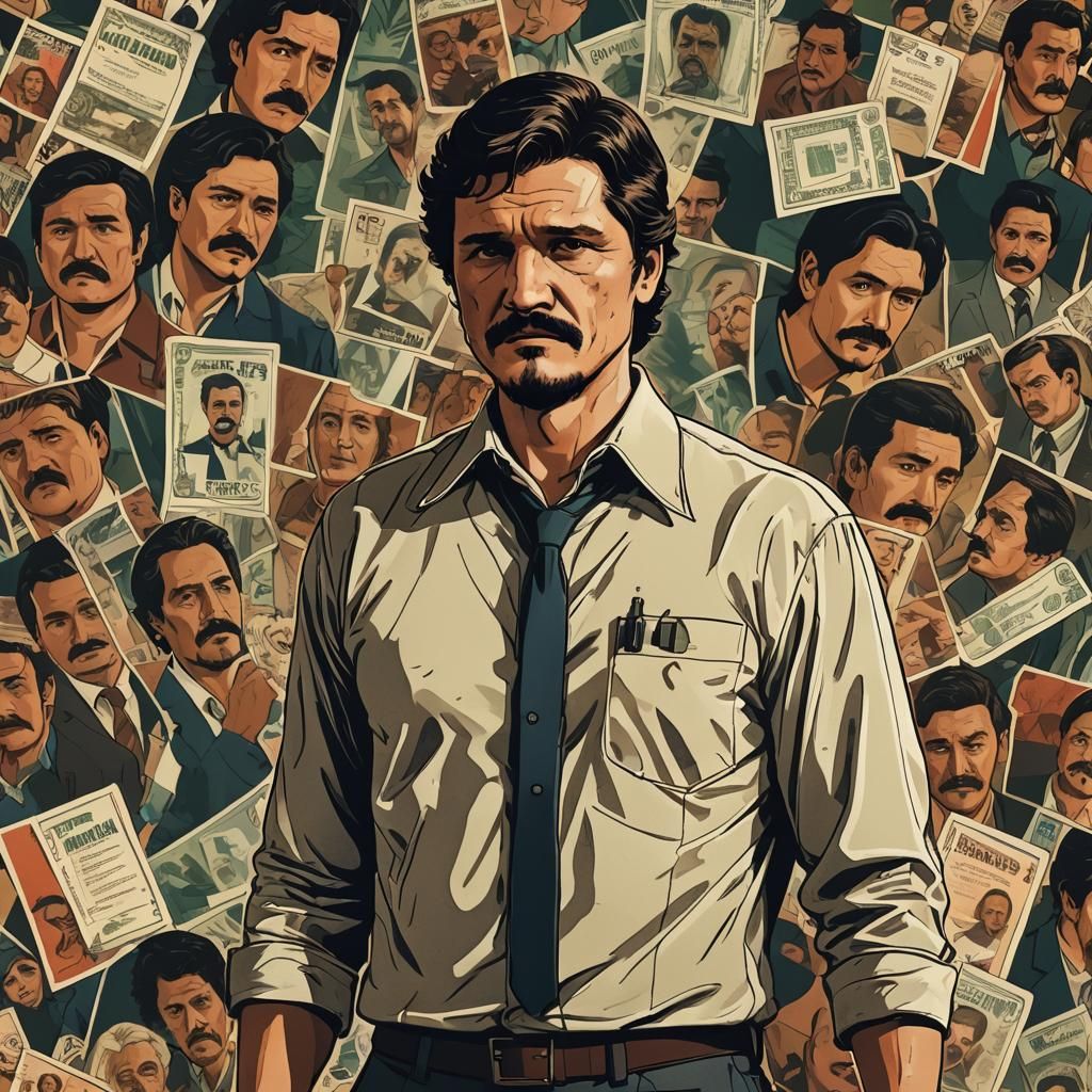 Pedro Pascal as Anime Character Cel-Shaded Art