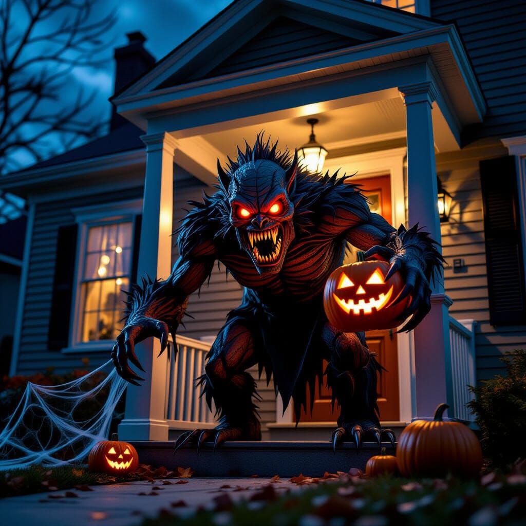 Grotesque Monster Trick-or-Treats on Halloween Night