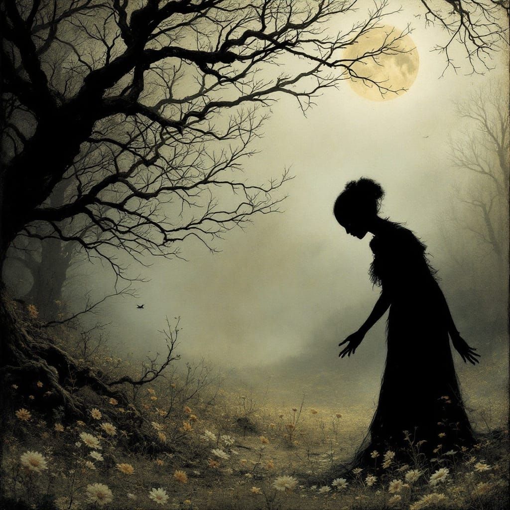 Dark and Moody Portrait of Guilt and Regret