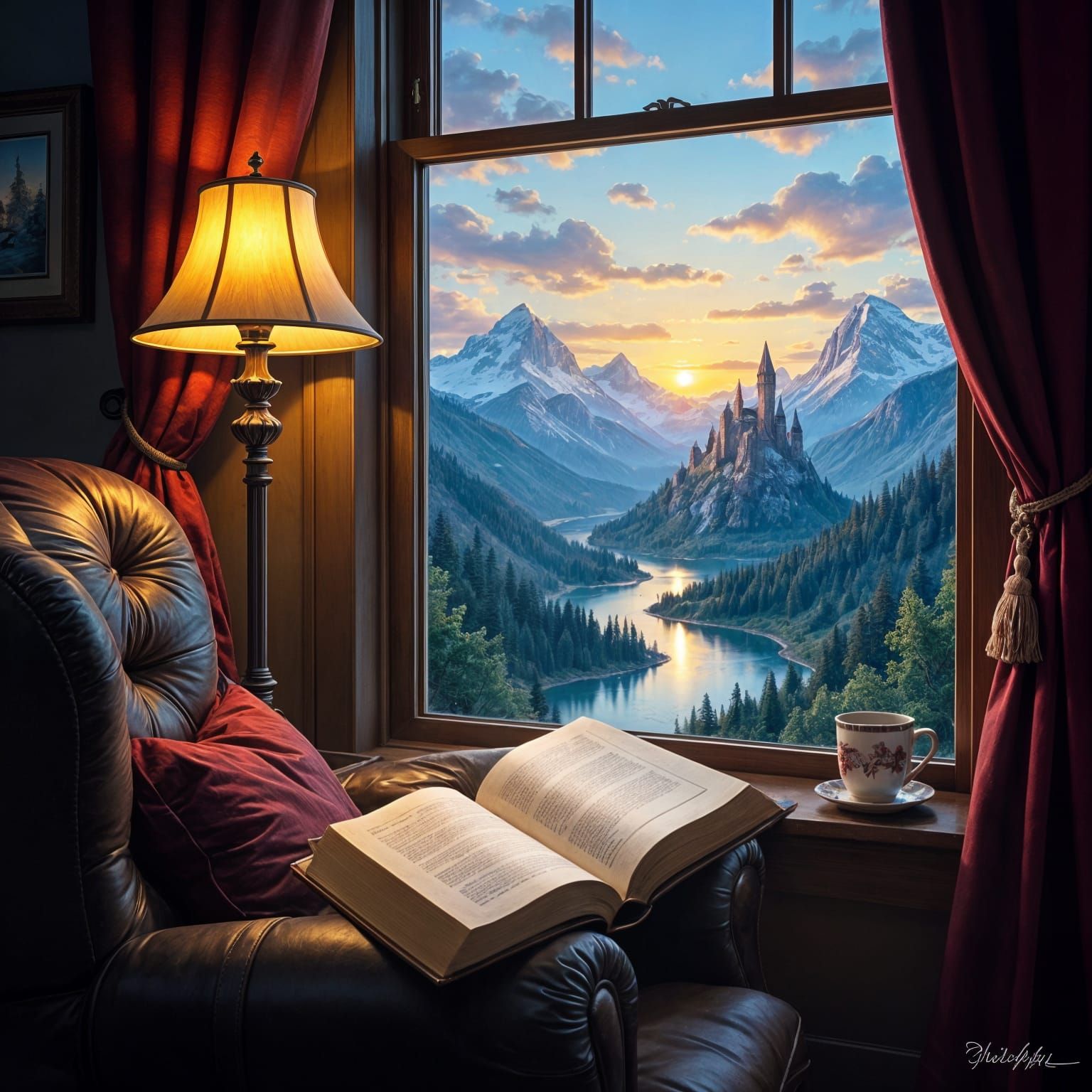 World Unfolds Inside Open Book