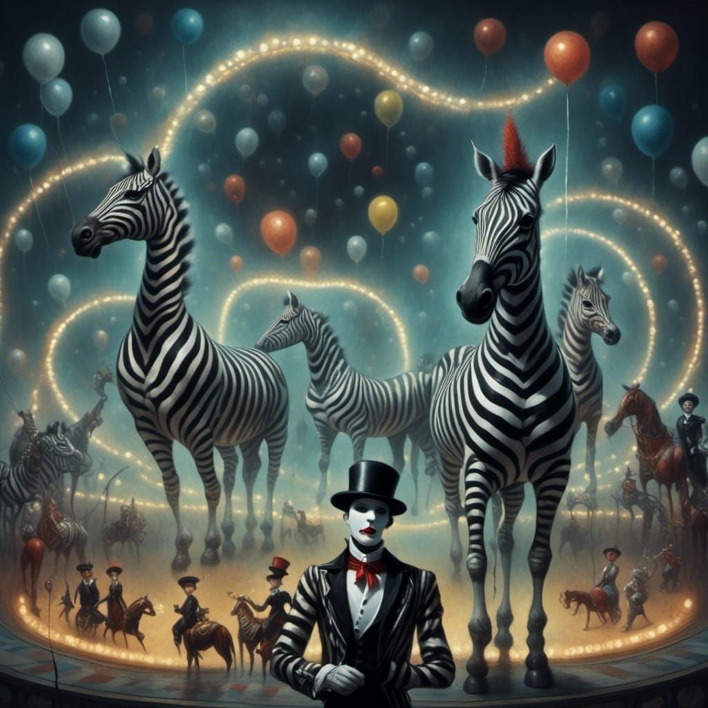 Surreal Dark Circus: Neo-Gothic Bioluminescent Performance