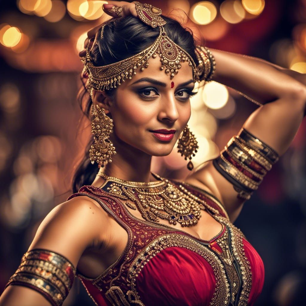 Bollywood Dancer in Traditional Costume