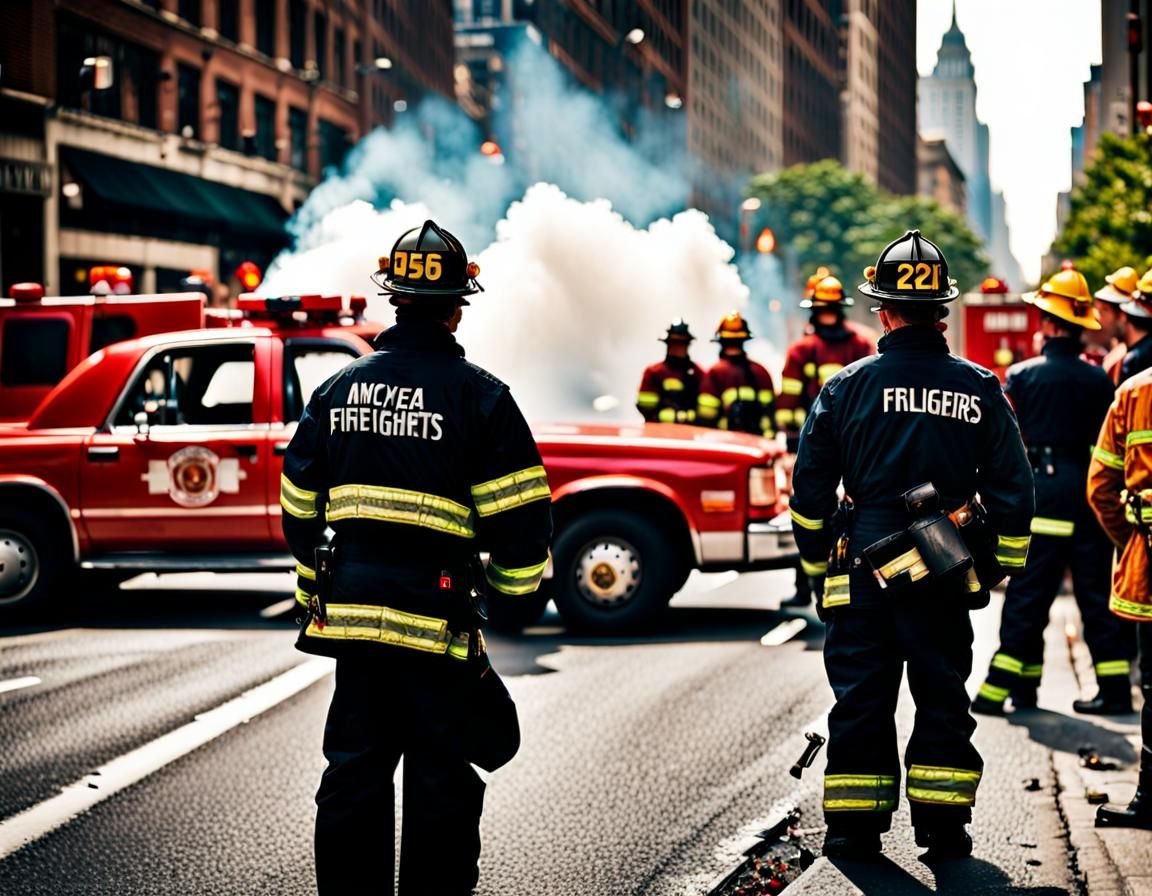Firefighters Respond to Car Accident in New York