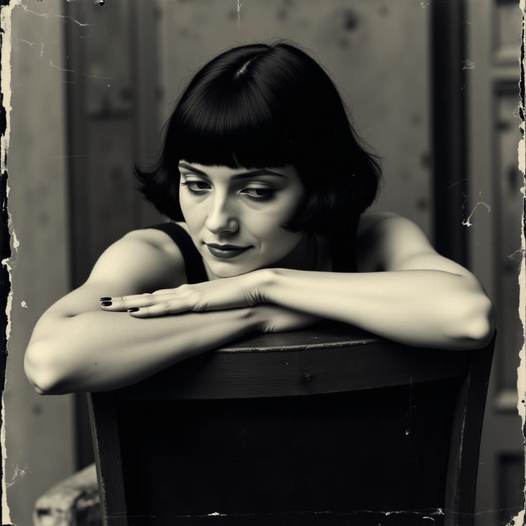 Film Noir Portrait of Silent Movie Star