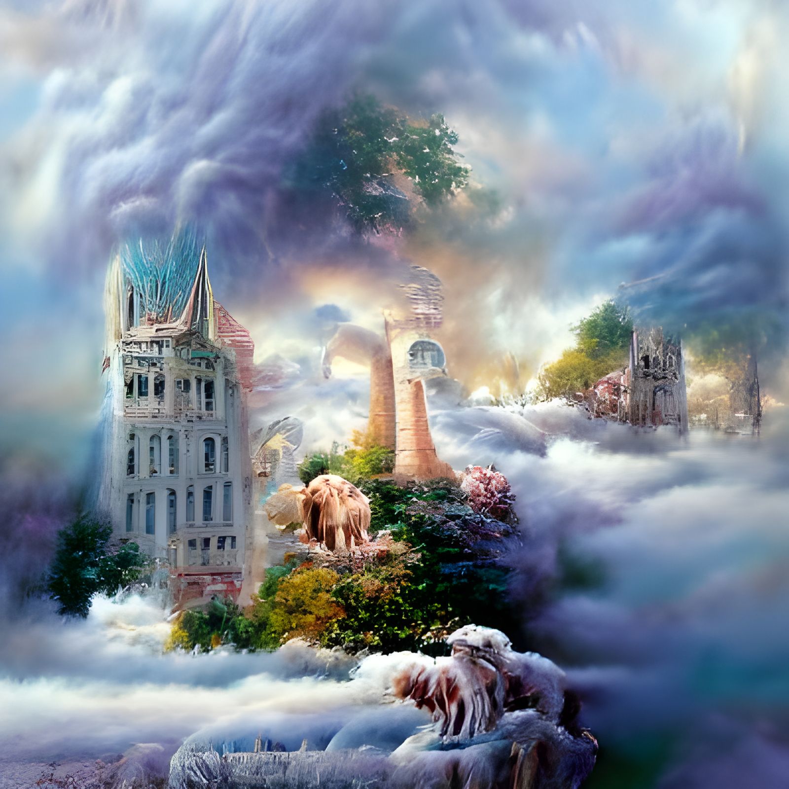 Ethereal Ivory Tower Fantasy Art