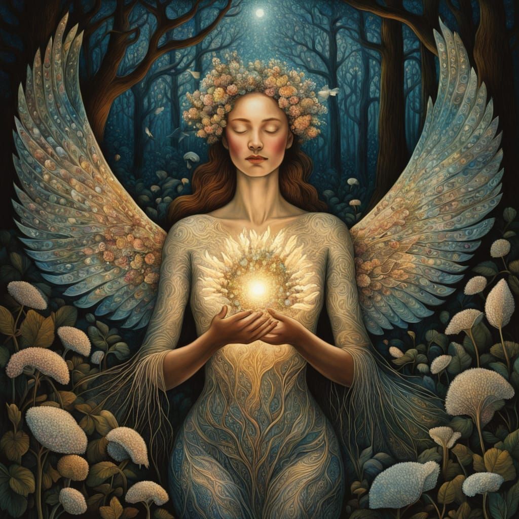 Women in Klimt-Inspired Swan Wings Rise Up in a Dreamlike Sc...