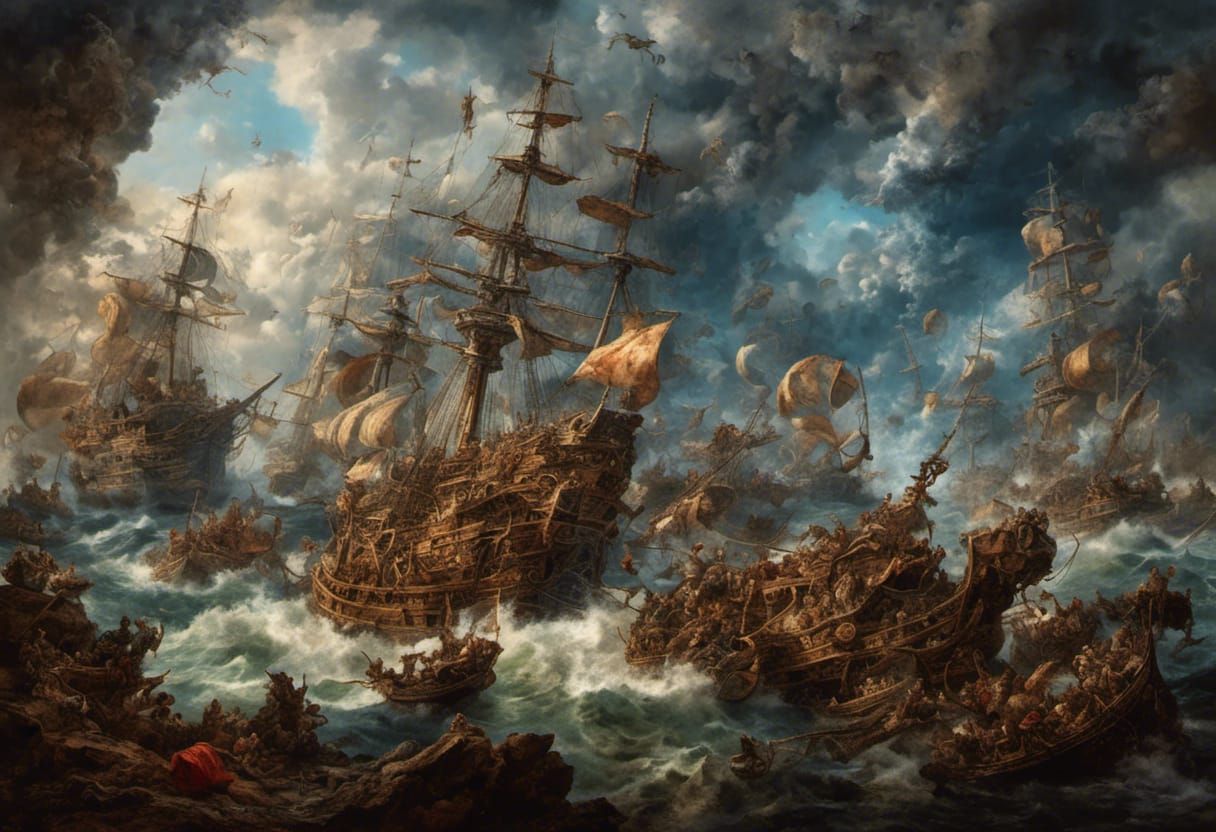 Hyperrealistic Battle of Ultramar Illustration