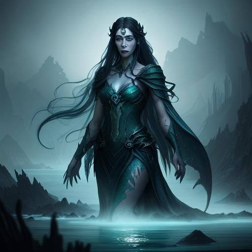 Ghostly Mermaid Concept Art in Deep Color