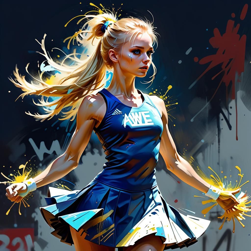 Blond Cheerleader - Street Dance