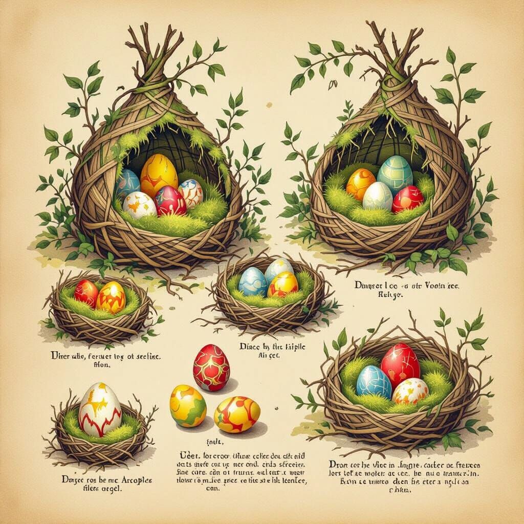 Dragon Hatchery: A Vintage Botanical Illustration