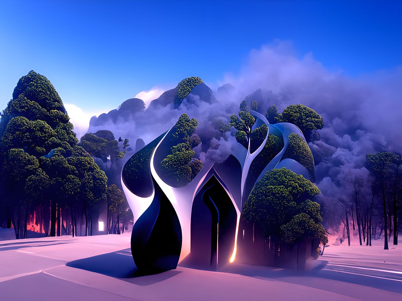 Conceptual Landscape Art Inspired by Eyvind Earle