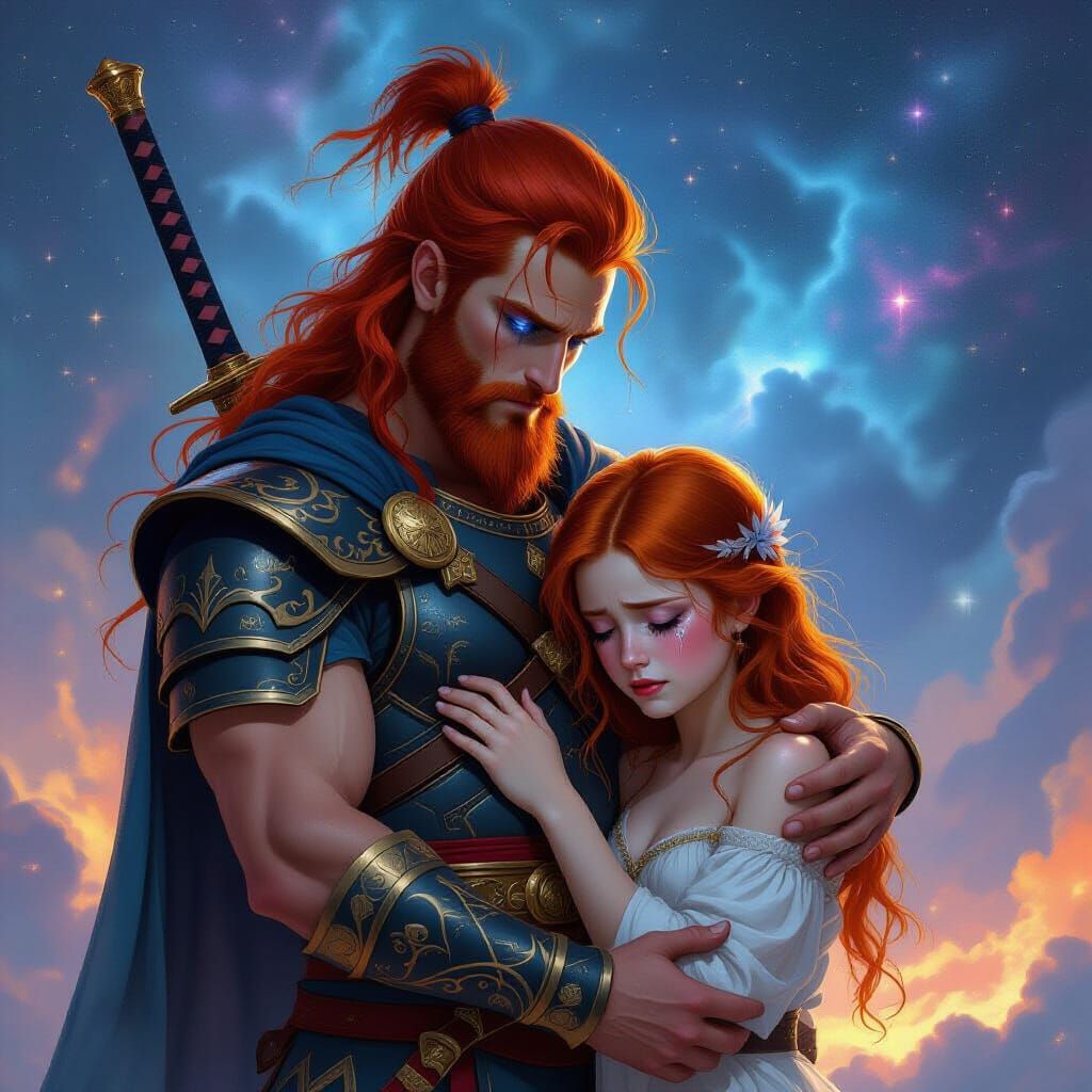 Kairos God of Void Consoling Sister Hestia in Celestial Real...