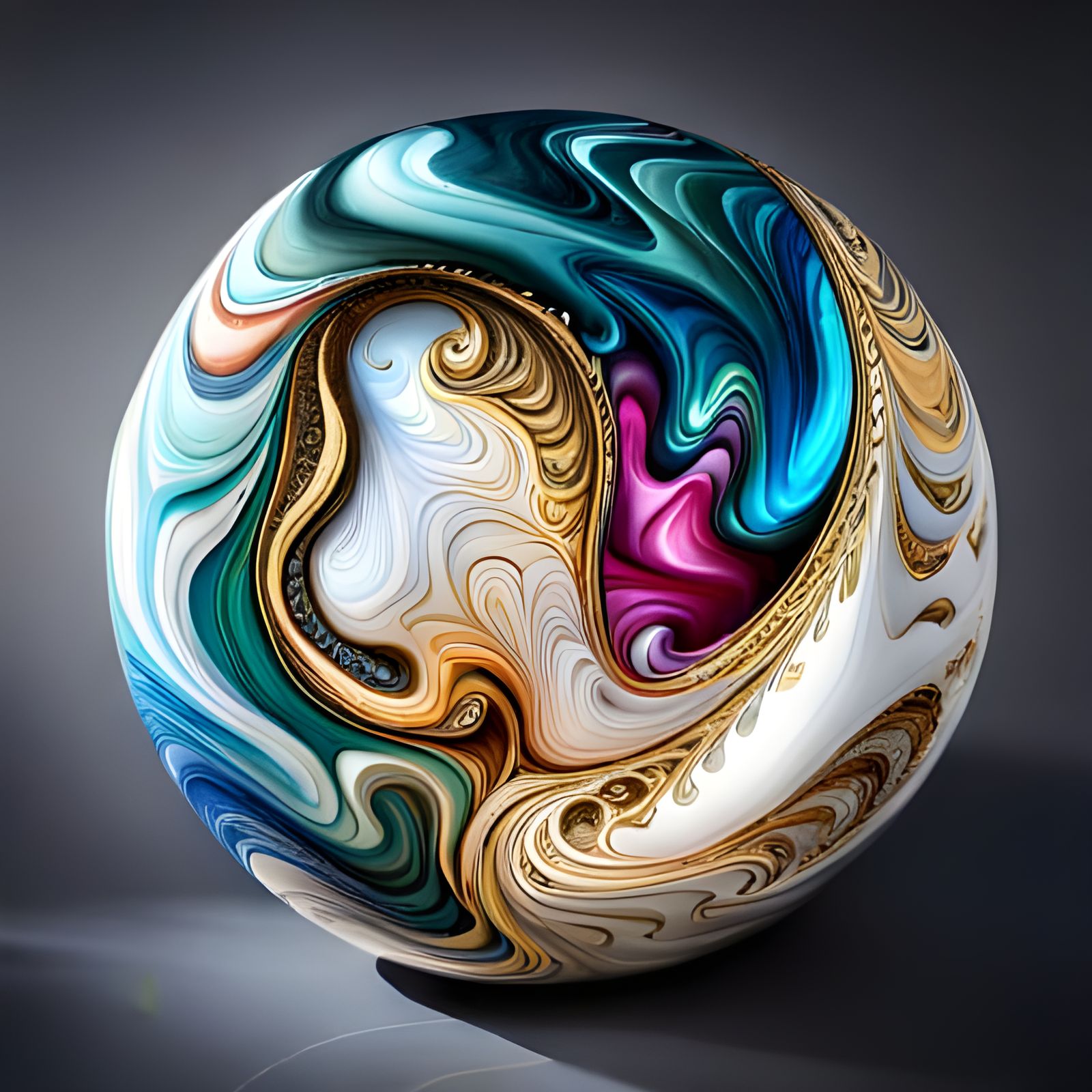 “Study of The Spheres - Turbulence 2“