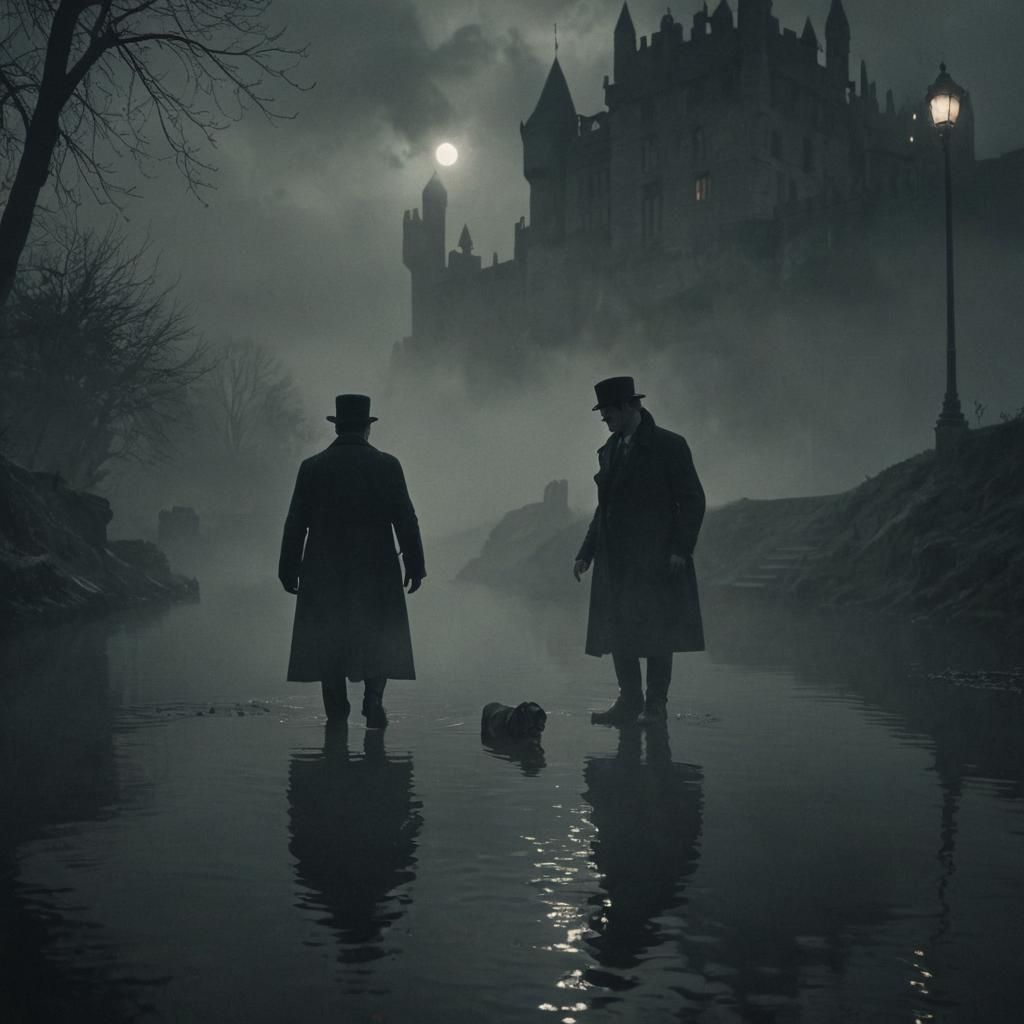 Sherlock Holmes and the Dog of Baskerville in Neo-Noir
