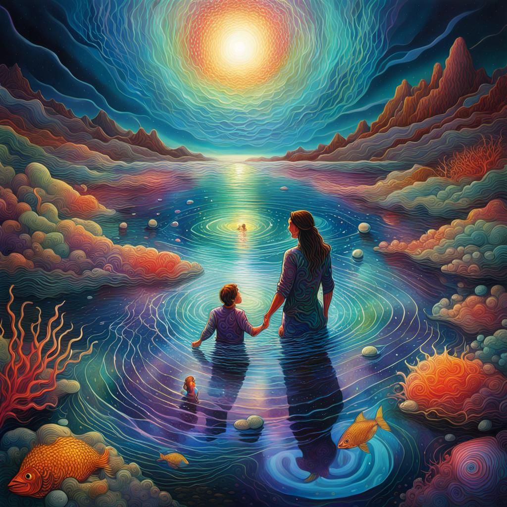 Mother and Son in Cosmic Tidal Pool