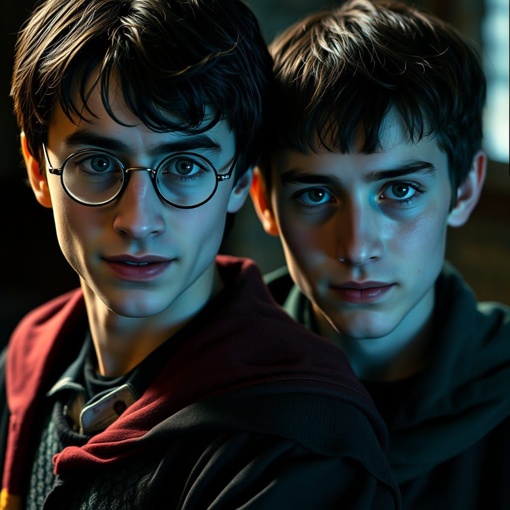 Cinematic Portrait of Harry Potter and Theodore Nott