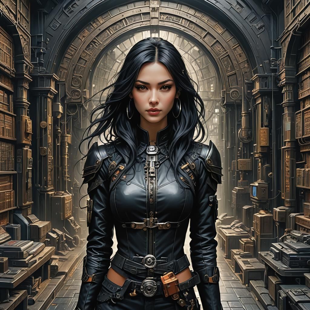 Jungle Explorer in Cyberpunk Fantasy Realism