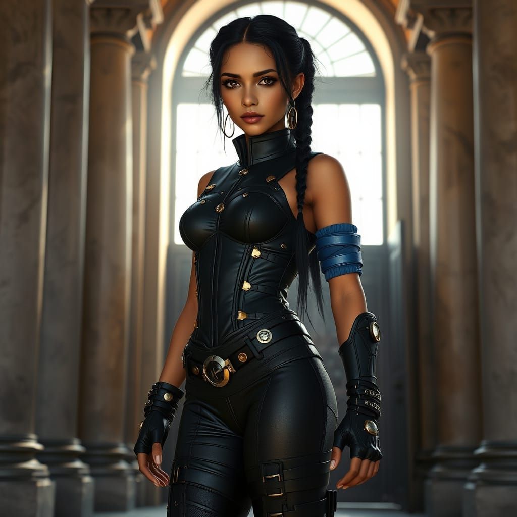 Steampunk Latina Adventuress Ready for Action