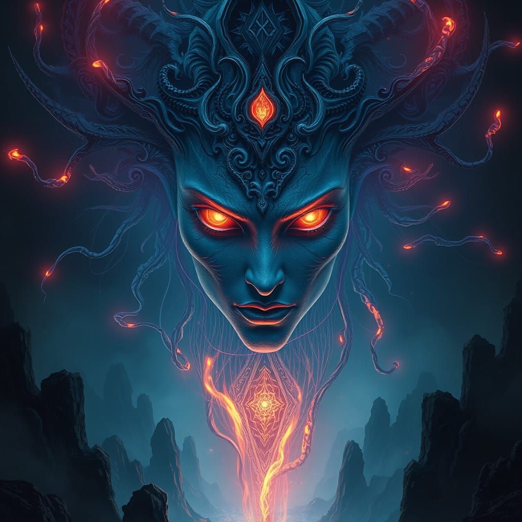 Goddess Hel Reigns over the Underworld in Dark Fantasy