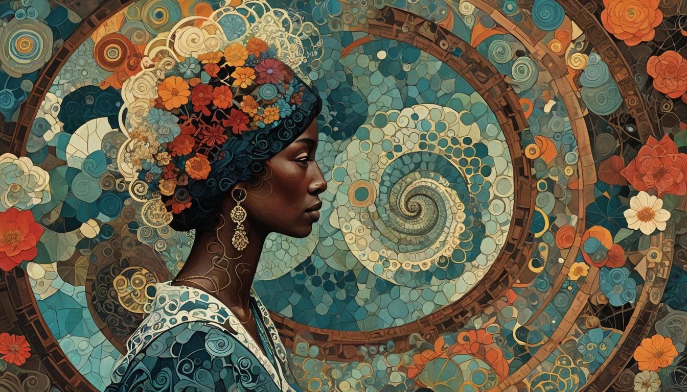 Intricate Expressionist Image of Overcoming Fear