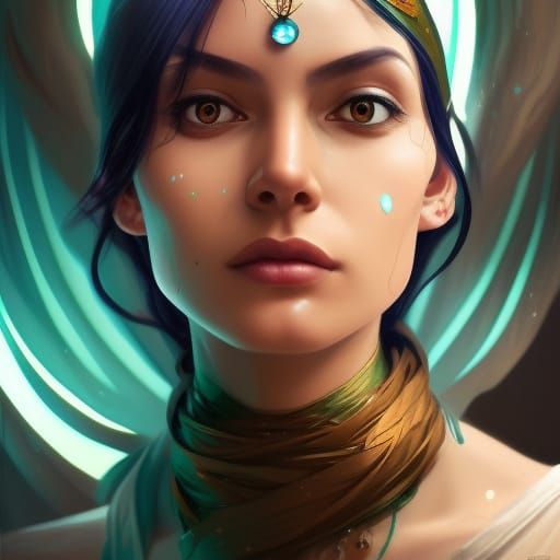 Mage Portrait in Hyperdetailed Digital Art Style