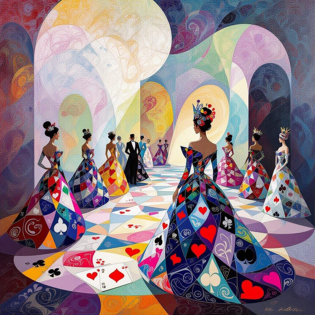 Abstract Royal Court in Ethereal Ballroom