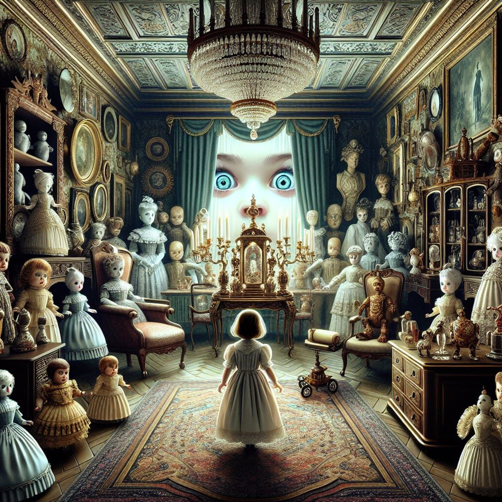 Trick - Pediophobia - A Victorian playroom where a terrified...