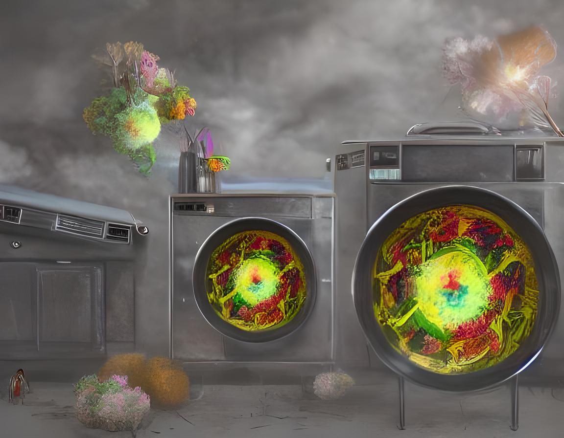 Surreal Anime Cyborg in Ethereal Fantasy Forest