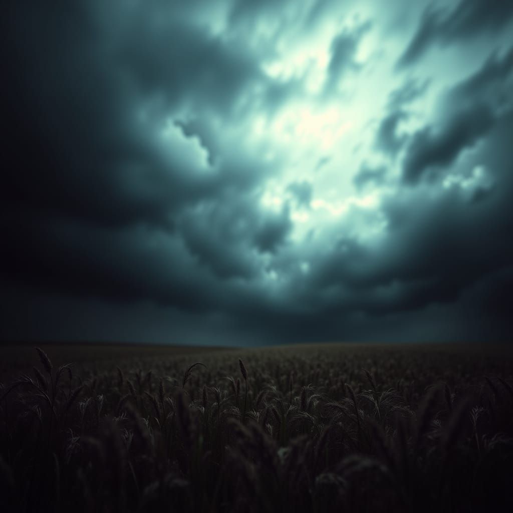 Demonic Skies in a Haunting Landscape