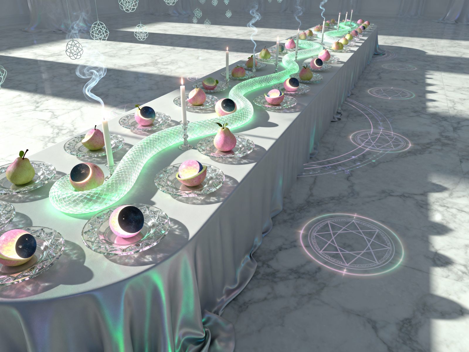 Ouroboros Banquet Table with Impossible Fruits