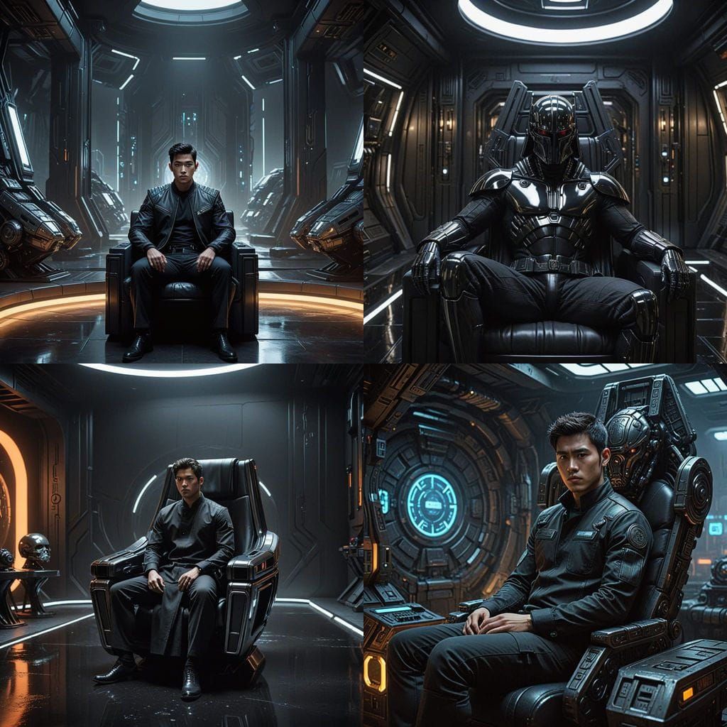 Taecyeon in a Dark, Moody Sci-Fi Throne Room