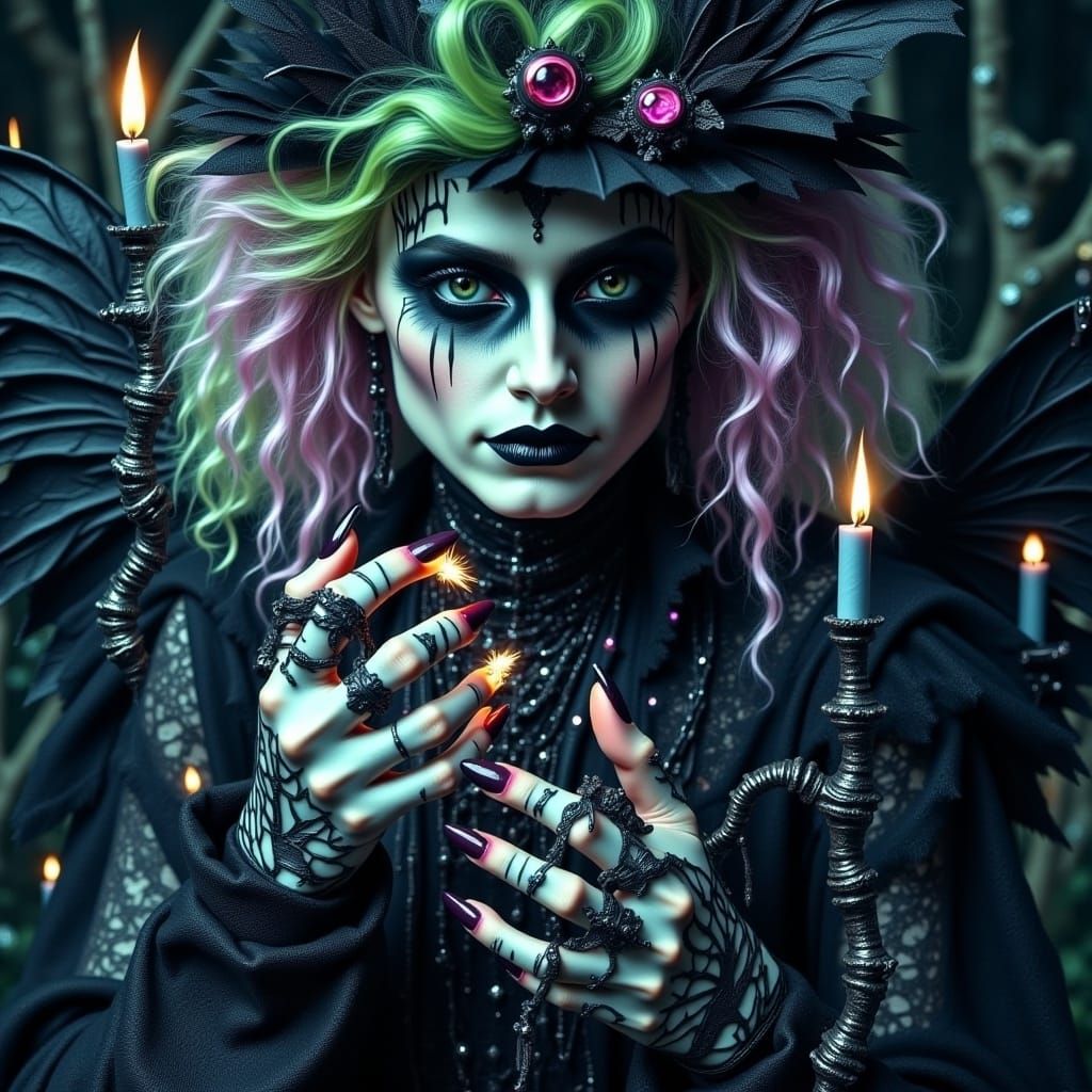 Punk Pixie Performs Gothic Magic Ritual