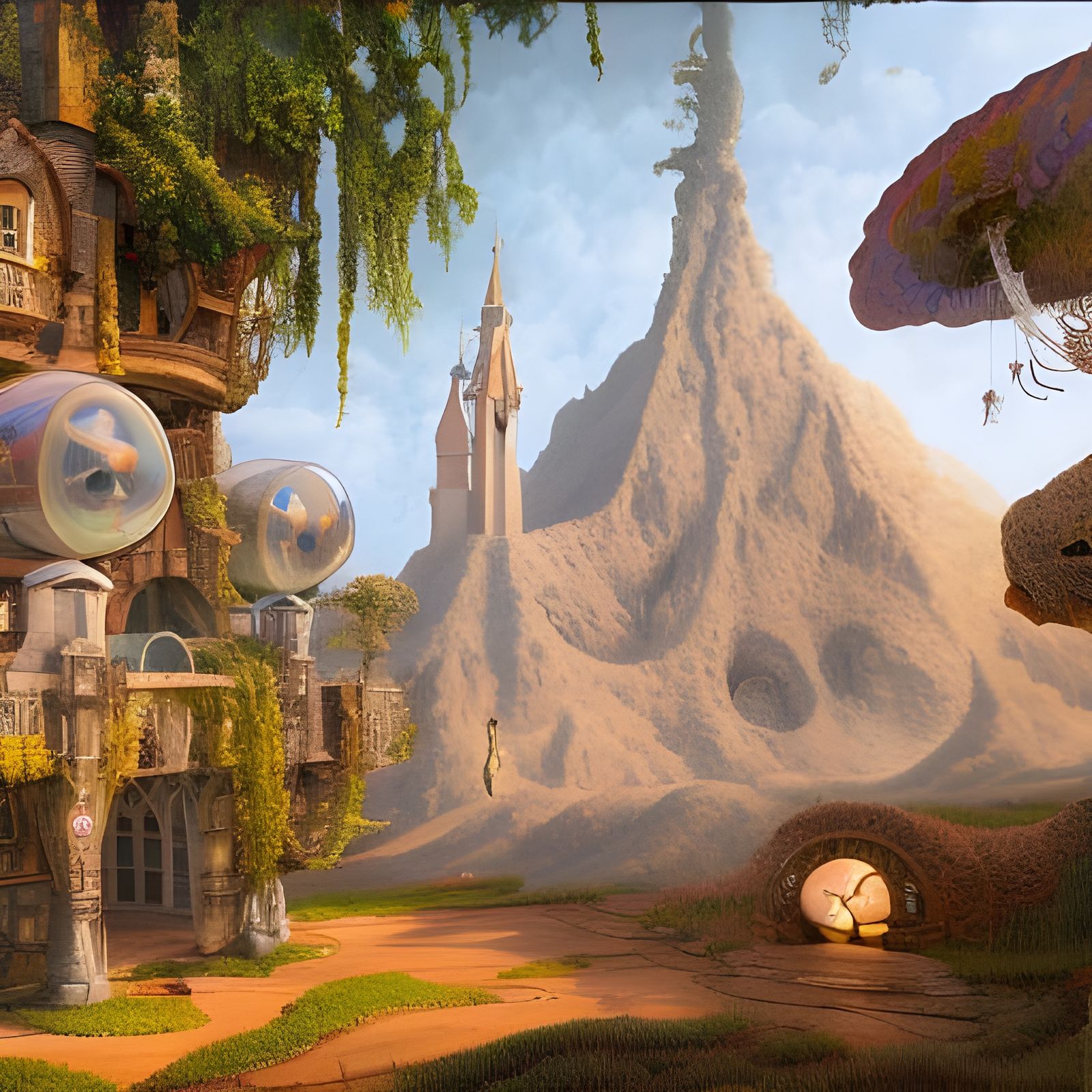 Psychedelic Art Nouveau Fantasy Scene in 8K