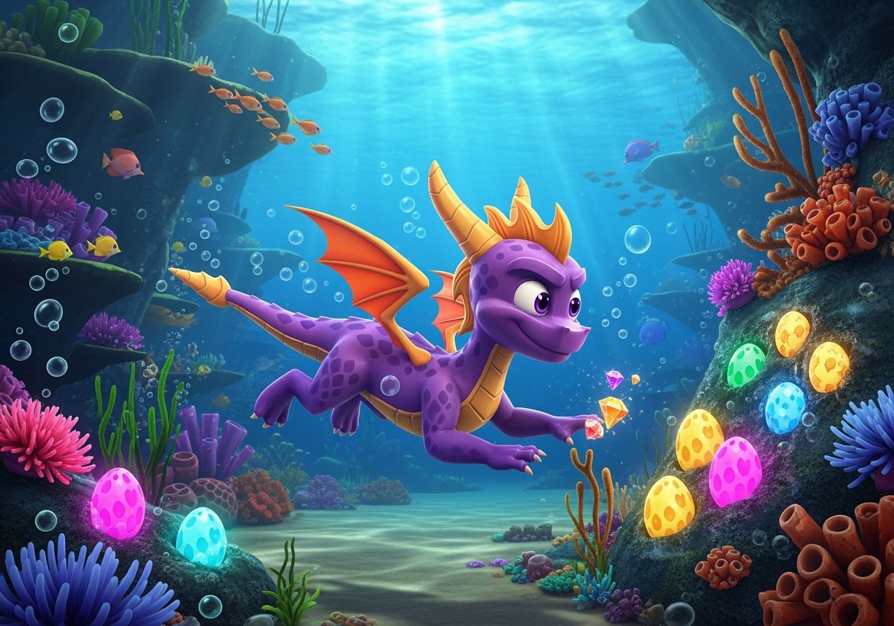 Spyro the Dragon's Underwater Gem Adventure